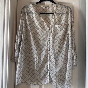 Sheer black and white top